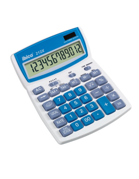 CALCULADORA DE SOBREMESA DE 12 DIGITOS MODELO 212X SOLAR / PILA IBICO IB410086