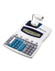 CALCULADORA IMPRESORA DE 12 DIGITOS MODELO 1221X ALIMENTACIÓN RED IBICO IB410055