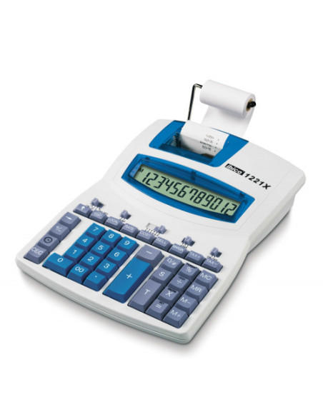 CALCULADORA CON IMPRESORA DE 12 DIGITOS MODELO 1221X ALIMENTACIÓN RED IBICO IB410055