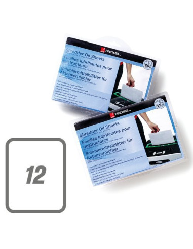 PACK 12 LAMINAS LUBRICANTES PARA DESTRUCTORAS...