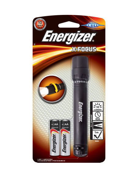 LINTERNA LED DE TRABAJO MODELO X-FOCUS 2AA DISTANCIA 38 M. ENERGIZER E300669301