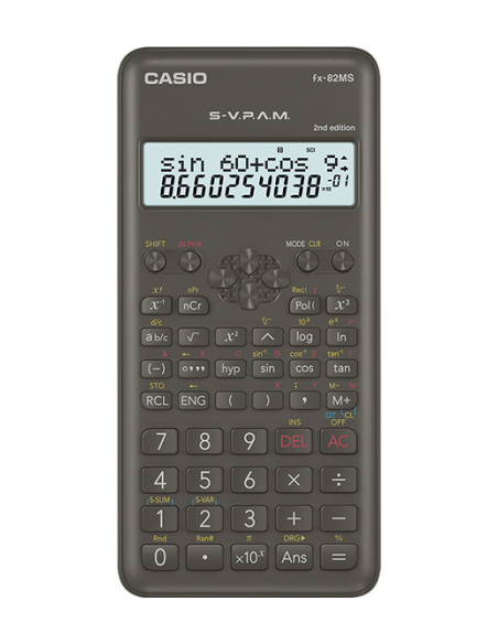 CALCULADORA CIENTIFICA DE 12 DÍGITOS CASIO FX-82MS-2-W-ET-B CALCULADORA CIENTIFICA DE 12 DÍGITOS CASIO FX-82MS-2-W-ET-B