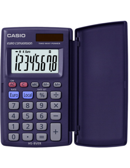 CALCULADORA DE BOLSILLO DE 8 DÍGITOS CASIO HS-8VERA