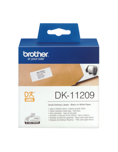 BROTHER ETIQUETAS DE DIRECCIÓN PEQUEÑAS 62MMX29MM BROTHER ETIQUETAS DE DIRECCIÓN PEQUEÑAS 62MMX29MM