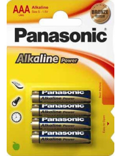 BLÍSTER 4 PILAS ALCALINAS AAA/LR03 ALKALINE POWER BRONZE SERIES PANASONIC LR03APB/4BP