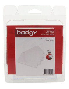 PACK 100 TARTEJAS PVC BADGY CBGC0030W