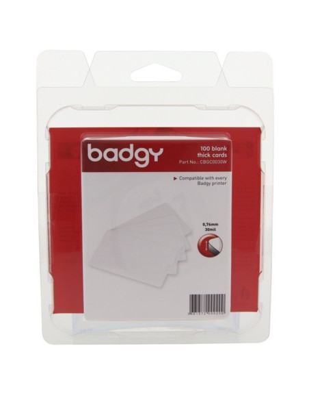 PACK 100 TARTEJAS PVC BADGY CBGC0030W