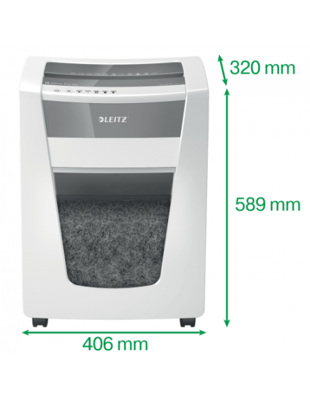 DESTRUCTORA LEITZ IQ OFFICE PRO P4, BLANCO/PLATA LEITZ 80060000
