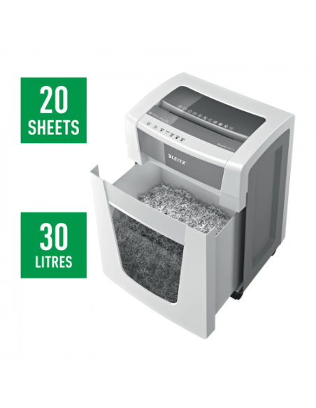 DESTRUCTORA LEITZ IQ OFFICE PRO P4, BLANCO/PLATA LEITZ 80060000