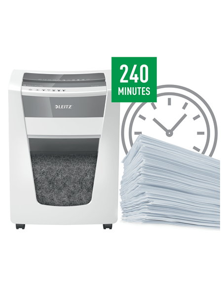 DESTRUCTORA LEITZ IQ OFFICE PRO P4, BLANCO/PLATA LEITZ 80060000