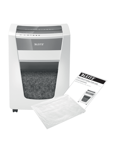 DESTRUCTORA LEITZ IQ OFFICE PRO P4, BLANCO/PLATA LEITZ 80060000