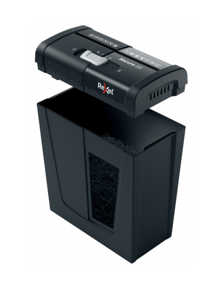 Rexel Secure S5 triturador destructoraa destructora de papel Corte en tiras 70 dB Negro
