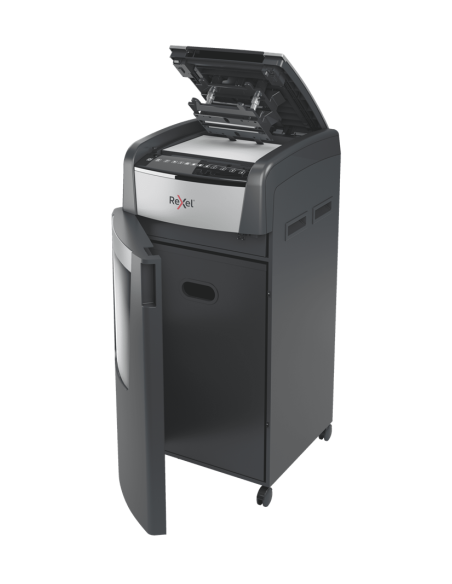 Rexel Optimum AutoFeed+ 600X triturador destructora destructora de papel Corte cruzado 55 dB 23 cm Negro, Plata
