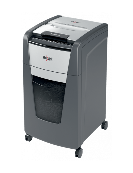 Rexel Optimum AutoFeed+ 300X triturador destructora destructora de papel Corte cruzado 55 dB 23 cm Negro, Plata