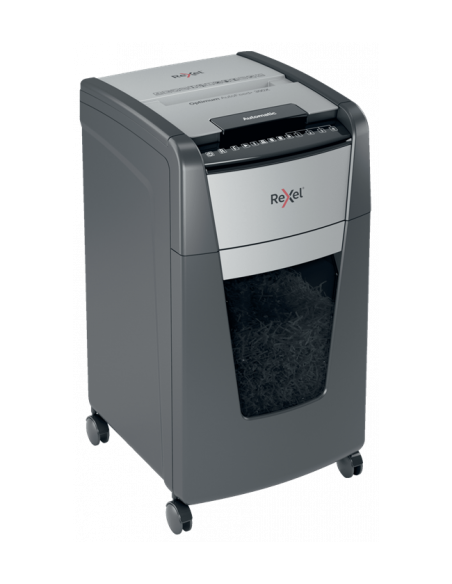 Rexel Optimum AutoFeed+ 300X triturador destructora destructora de papel Corte cruzado 55 dB 23 cm Negro, Plata