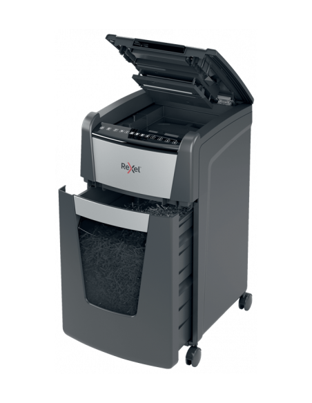 Rexel Optimum AutoFeed+ 300X triturador destructora destructora de papel Corte cruzado 55 dB 23 cm Negro, Plata