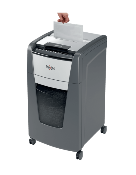 Rexel Optimum AutoFeed+ 300X triturador destructora destructora de papel Corte cruzado 55 dB 23 cm Negro, Plata