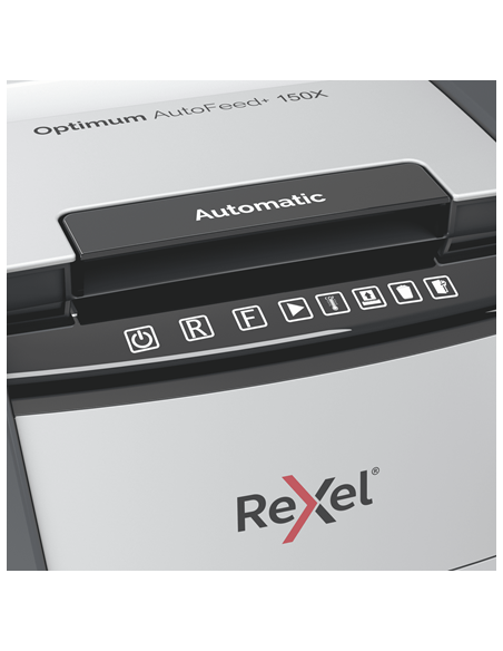 Rexel Optimum AutoFeed+ 150X A triturador destructoraa destructora de papel Corte cruzado 55 dB 22 cm Negro, Gris