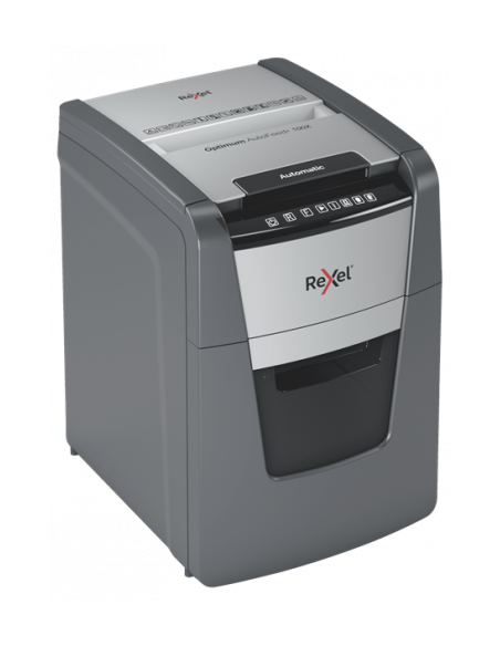 Rexel Optimum AutoFeed+ 100X triturador destructoraa destructora de papel Corte cruzado 55 dB 22 cm Negro, Gris