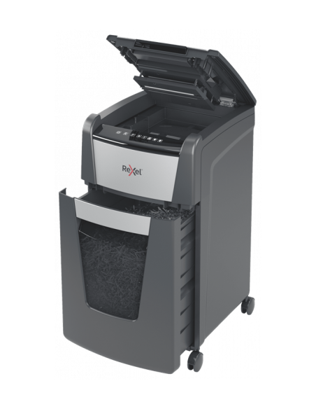 Rexel Optimum AutoFeed+ 225X triturador destructoraa destructora de papel Corte cruzado 55 dB 23 cm Negro, Gris