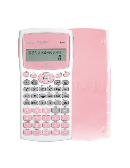 BLÍSTER CALCULADORA CIENTÍFICA M240 ANTIBACTERIAL ROSA NUEVO MILAN 159110IBGPBL