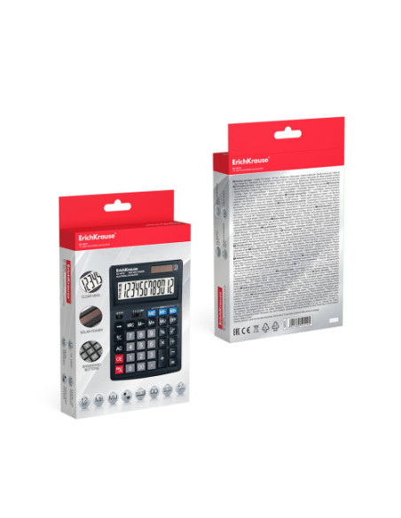 ErichKrause DC-4512 calculadora Escritorio Calculadora básica Negro