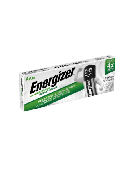 PACK 10 PILAS RECARGABLES POWER PLUS NH15 - HR6 AA 2000mAh 1