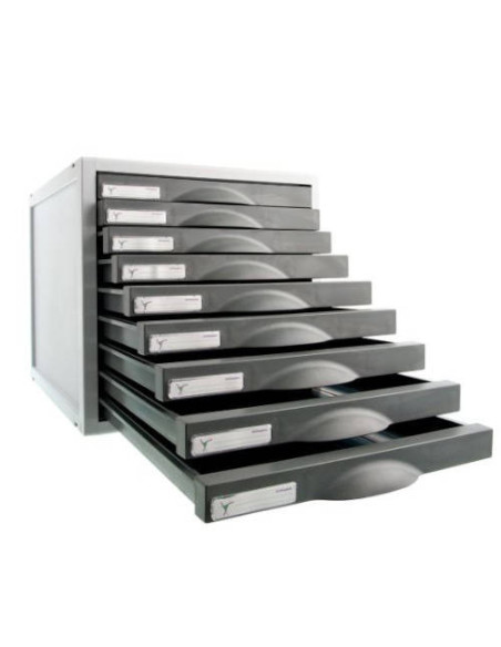 MÓDULO ARCHISYSTEM DE 9 CAJONES 356X316X303 MM GRAFITO ARCHIVO 2000 8409C GF