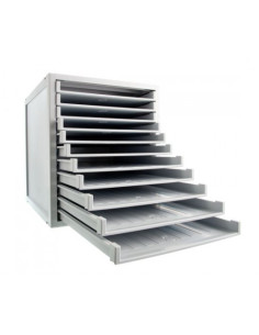 MÓDULO ARCHISYSTEM DE 11 BANDEJAS 356X316X362 MM GRIS ARCHIVO 2000 8211B GS