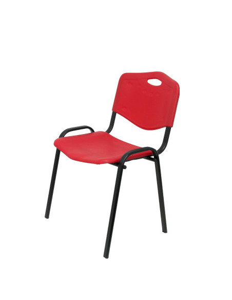 PACK 4 SILLAS CONFIDENTE MODELO ROBLEDO PLÁSTICO ROJO PIQUERAS Y CRESPO PACK426IRJ