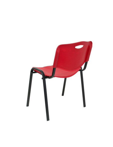 PACK 4 SILLAS CONFIDENTE MODELO ROBLEDO PLÁSTICO ROJO PIQUERAS Y CRESPO PACK426IRJ