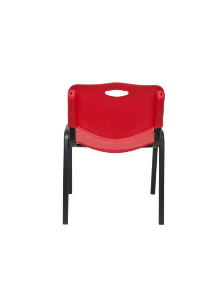 PACK 4 SILLAS CONFIDENTE MODELO ROBLEDO PLÁSTICO ROJO PIQUERAS Y CRESPO PACK426IRJ