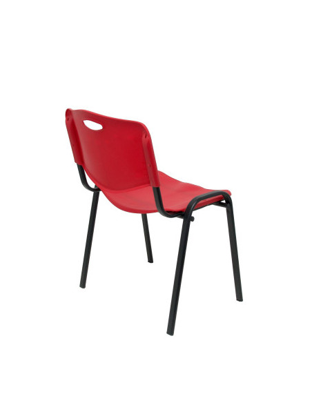 PACK 4 SILLAS CONFIDENTE MODELO ROBLEDO PLÁSTICO ROJO PIQUERAS Y CRESPO PACK426IRJ
