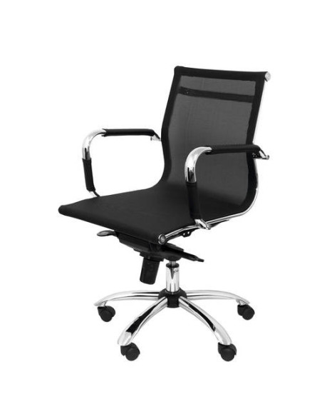 SILLÓN MODELO BARRAX GIRATORIO SIMIL PIEL NEGRO PIQUERAS Y CRESPO 204CBNE