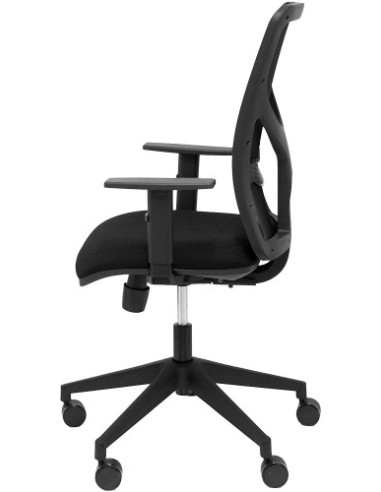 SILLA MODELO MOTILLA MALLA NEGRA BRAZO...