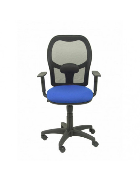 SILLA MODELO ALOCÉN MALLA NEGRA BRAZO REGULABLE ASIENTO BALI AZUL PIQUERAS Y CRESPO 345SNB229B10