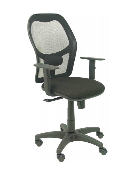 SILLA MODELO ALOCÉN MALLA NEGRA BRAZO REGULABLE ASIENTO BALI NEGRO PIQUERAS Y CRESPO 345SNBALI840B10