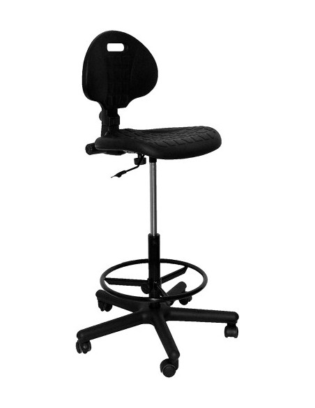 TABURETE MODELO PATERNA POLIURETANO NEGRO PIQUERAS Y CRESPO T31