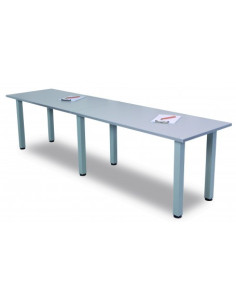 MESA MODULAR RECTANGULAR COLOR GRIS 140X70CM ROCADA 7502N 2