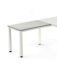 ALA PARA MESA SERIE EXECUTIVE 100X60 BLANCO/ GRIS ROCADA 2107AM02