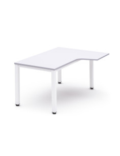 MESA DE OFICINA SERIE EXECUTIVE FORMA L DERECHA 160X120 BLANCO/BLANCO ROCADA 2051AM04