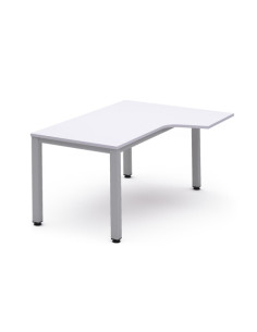 MESA DE OFICINA SERIE EXECUTIVE FORMA L DERECHA 180X120 GRIS / BLANCO ROCADA 2052AD04