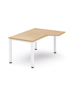 MESA DE OFICINA SERIE EXECUTIVE FORMA L DERECHA 180X120 BLANCO/HAYA ROCADA 2052AM01