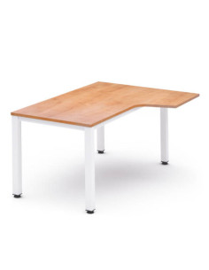 MESA DE OFICINA SERIE EXECUTIVE FORMA L DERECHA 180X120 BLANCO/ROBLE ROCADA 2052AM08