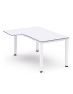 MESA DE OFICINA SERIE EXECUTIVE FORMA L IZQUIERDA 160X120 BLANCO/BLANCO ROCADA 2053AM04