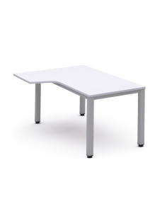 MESA DE OFICINA SERIE EXECUTIVE FORMA L IZQUIERDA 180X120 GRIS / BLANCO ROCADA 2054AD04