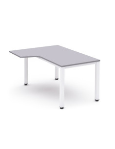 MESA DE OFICINA SERIE EXECUTIVE FORMA L IZQUIERDA 180X120 BLANCO/GRIS ROCADA 2054AM02