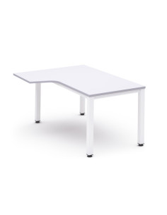 MESA DE OFICINA SERIE EXECUTIVE FORMA L IZQUIERDA 180X120 BLANCO/BLANCO ROCADA 2054AM04