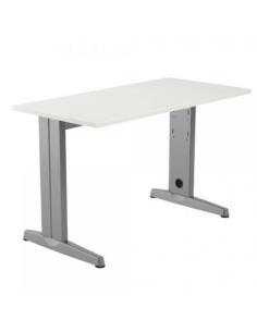 MESA DE OFICINA SERIE METAL 120X60 GRIS / BLANCO ROCADA 2000AC04
