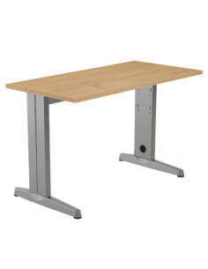 MESA DE OFICINA SERIE METAL 120X60 GRIS / ROBLE ROCADA 2000AC08